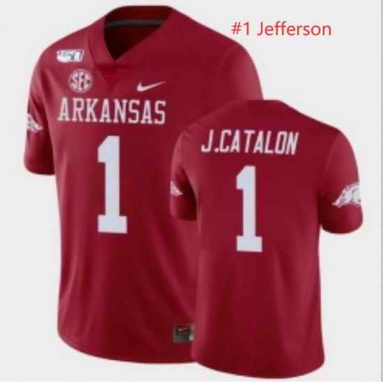 Men's Nike K.J. Jefferson Arkansas Razorbacks Game Red Jersey